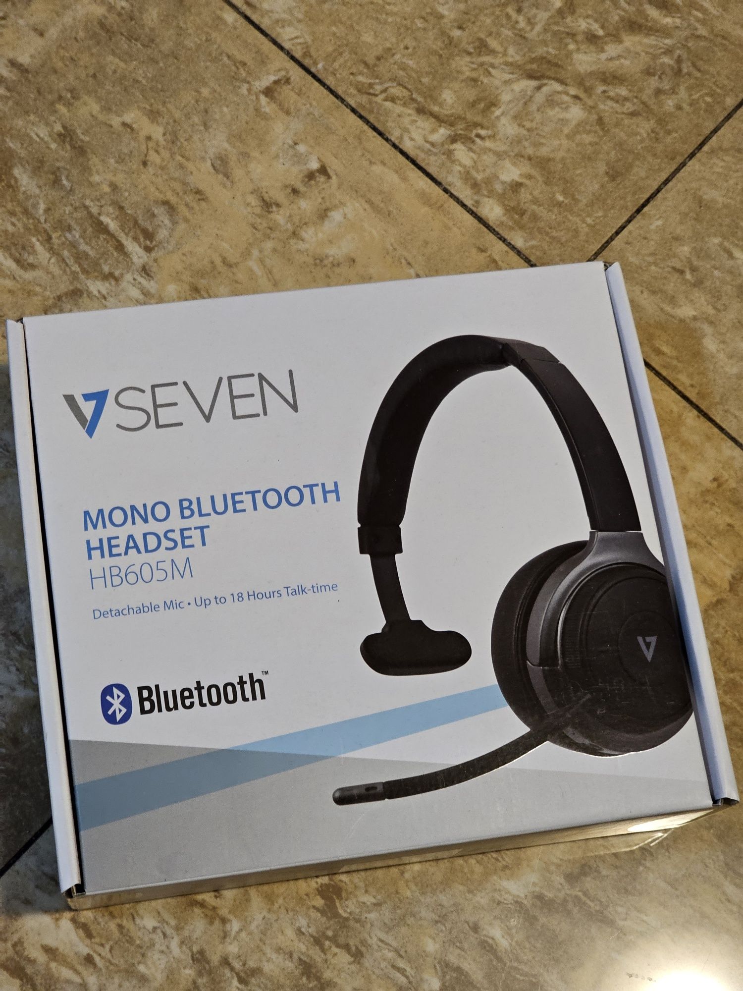 Căști wireless V7 HB605M mono Bluetooth cu microfon și bandă detașabil