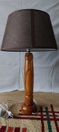 Lampa veioza lemn masiv prun,lucrata manual