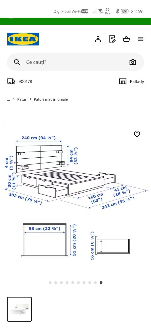 Cadru Pat IKEA Saltea Askona