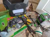 Kit solar portabil USB , Bluethoot , radio FM , 3 becuri + lampă solar