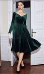 Rochie catifea verde