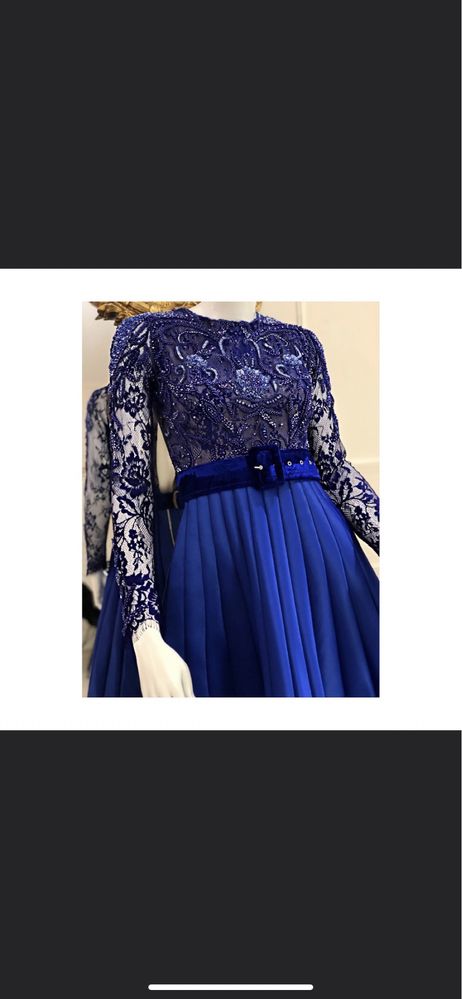 Rochie Alinka-The sapphire pleated dress