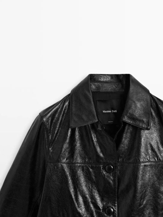 Geacă Massimo Dutti Piele Naturală mărimea S și M colecție nouă noi .