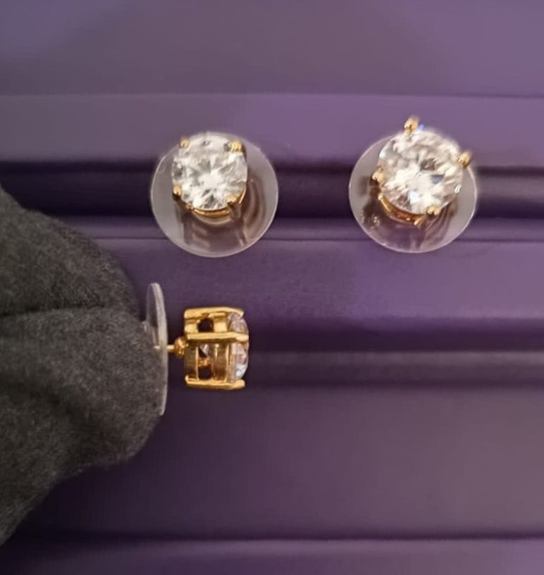Cercei cu cristale Swarovski diverse mărimi - aurii