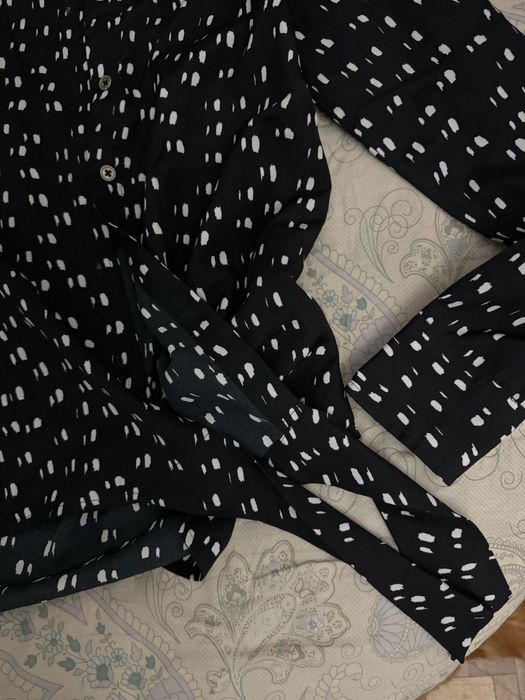 Рубашка черная в клетку