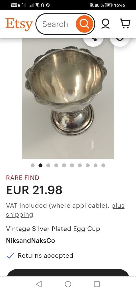 Cupă placată cu argint - Anglia