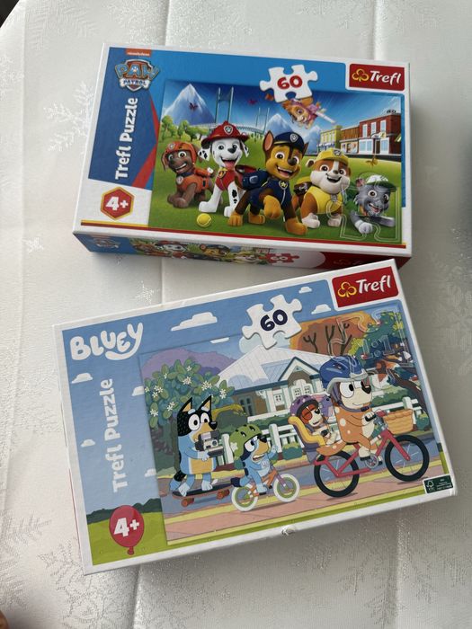 Set puzzle Bluey si Paw Patrol 4+