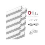 Canal LED 1-12mm Hommand din Aluminiu, 10x1m, cu Accesorii Montaj