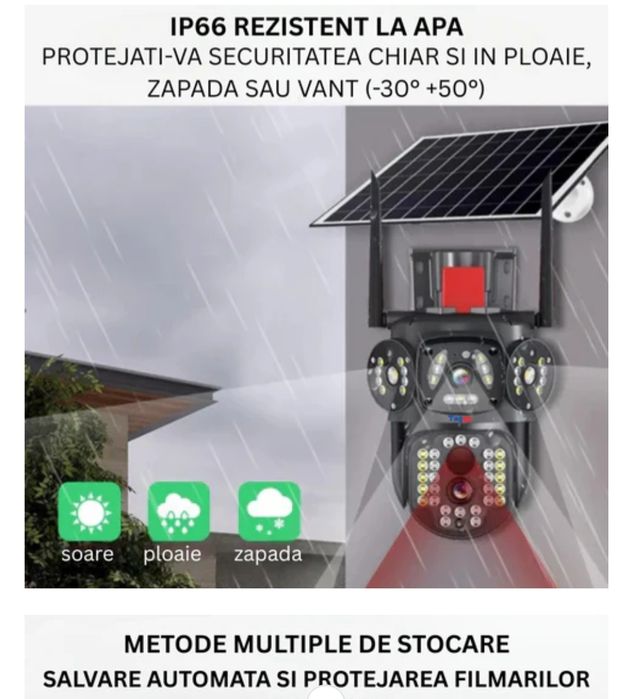 Camera de supraveghere solara 4G