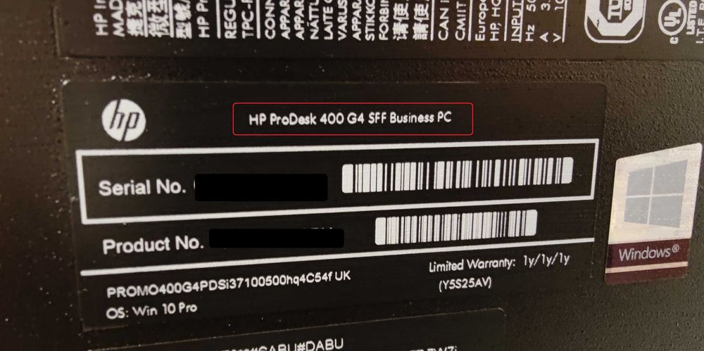 HP ProDesk 400 G4 SFF/Core i5-6500 3.60GHz/256GB SSD/8GB RAM компютър