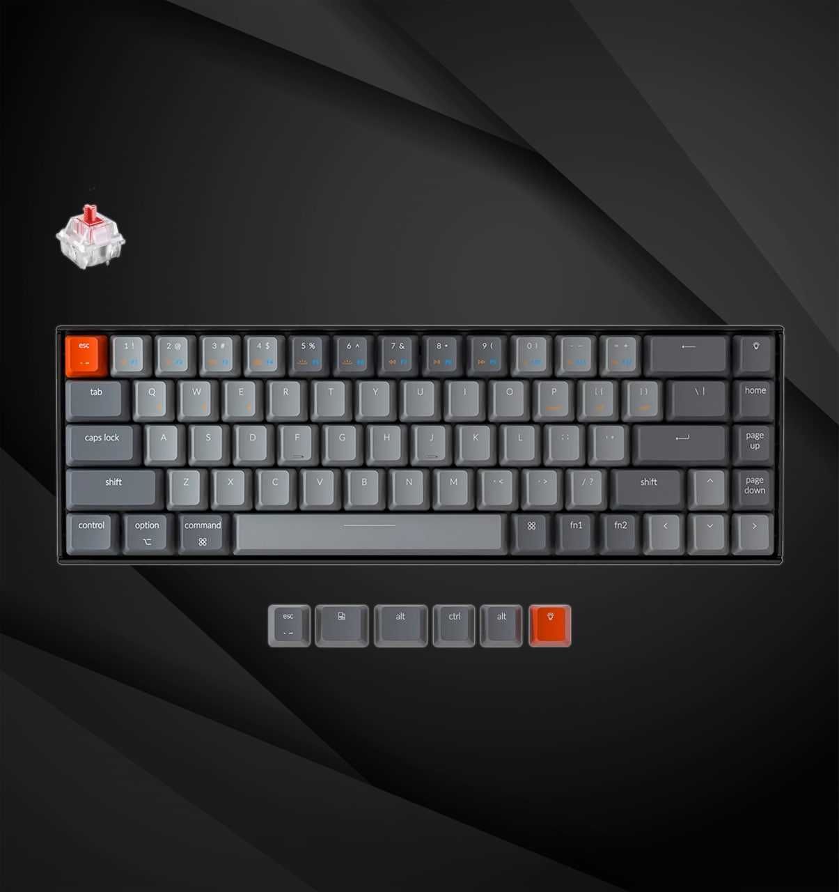 Механическая клавиатура Keychron K6 red/blue switches