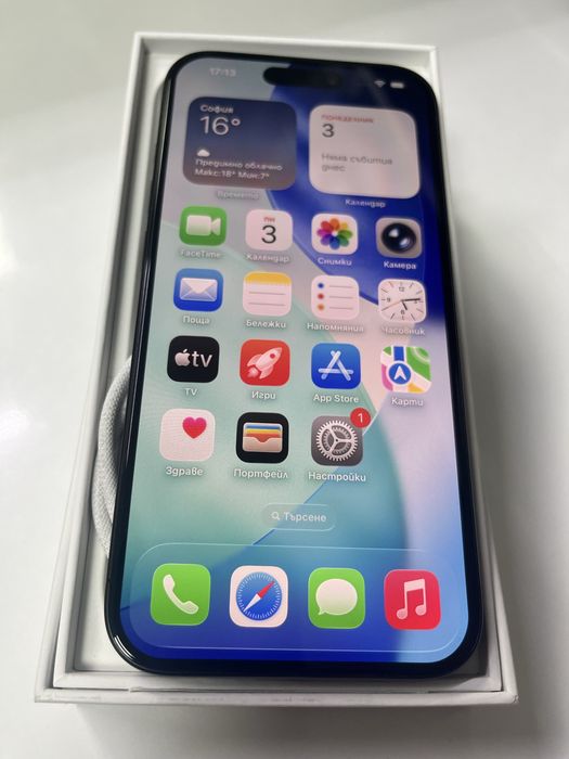 IPhone 15 Pro 256GB с кутия и кабел 91% батерия