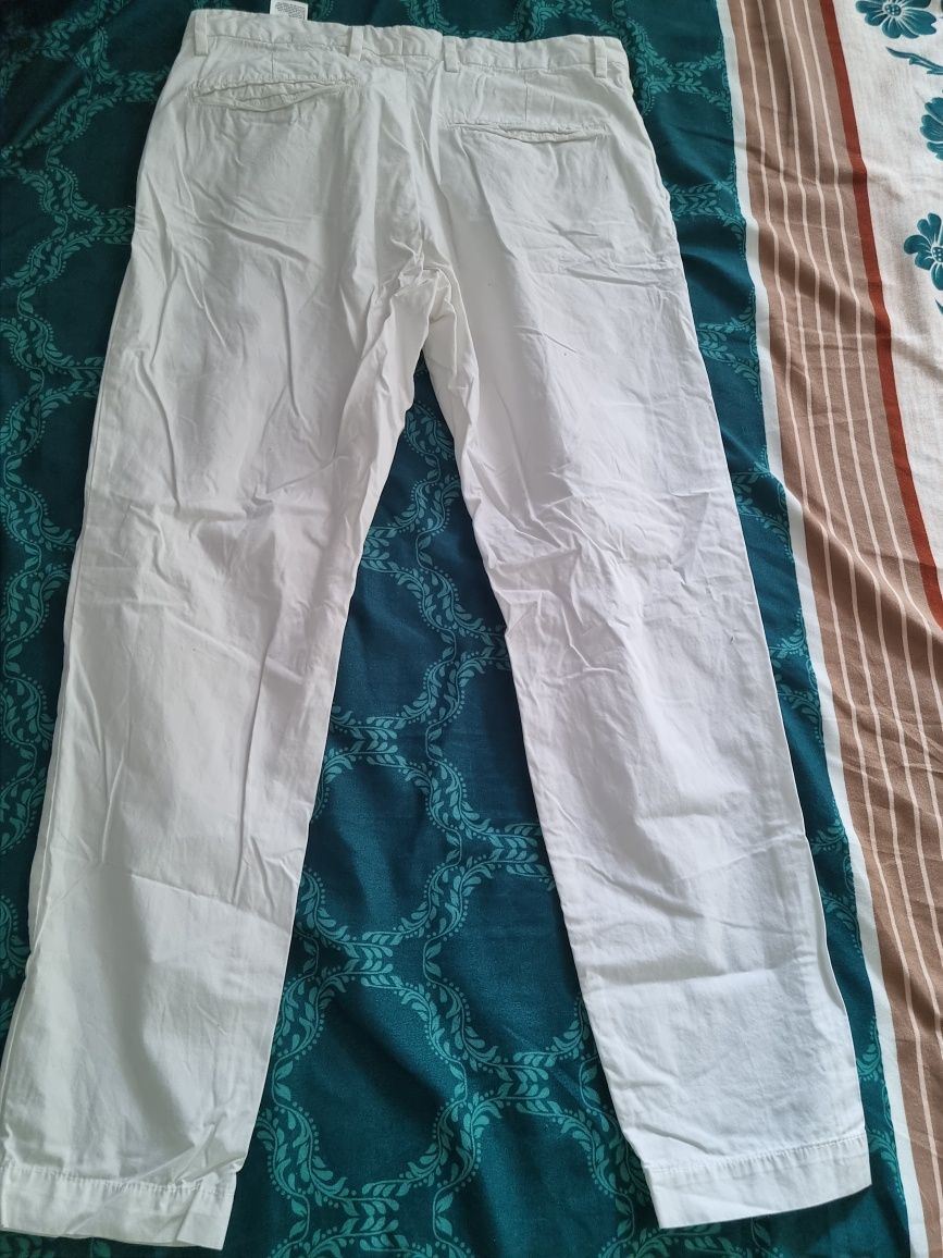 Pantaloni barbatesti albi H&M