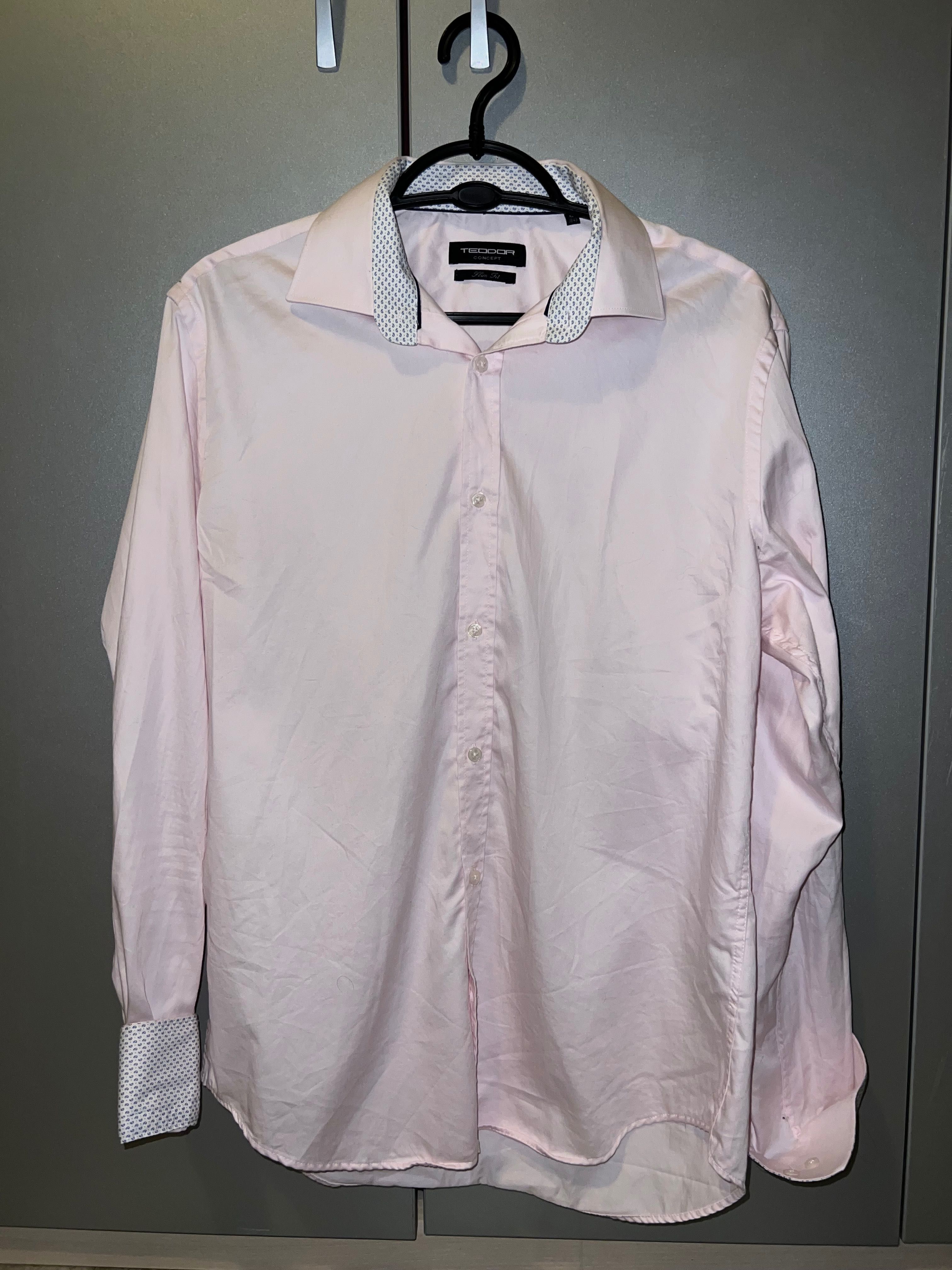 Розова риза Teodor | М размер