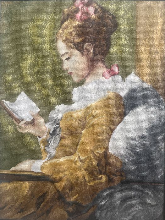 Гоблен с рамка - момичета с книгата