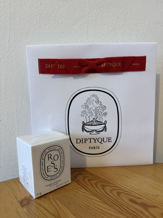 Оригинална свещ Diptyque ROSES, 70 g, c плик