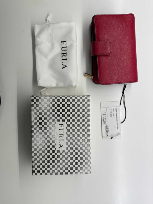 Furla - Portofel din piele naturala cu logo metalic, model Babylon