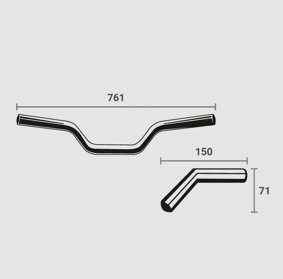 Ghidon moto Saito 22mm aluminiu