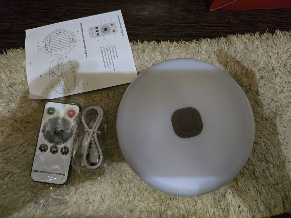 Lampa, decoratiune lumini led solara si cu baterie interna