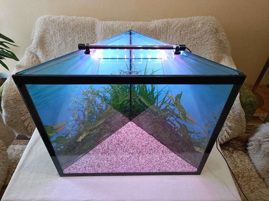 Аквариум за рибки ъглов