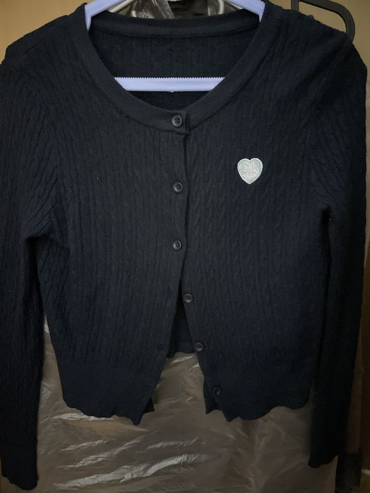 школьный кардиган синего цвета