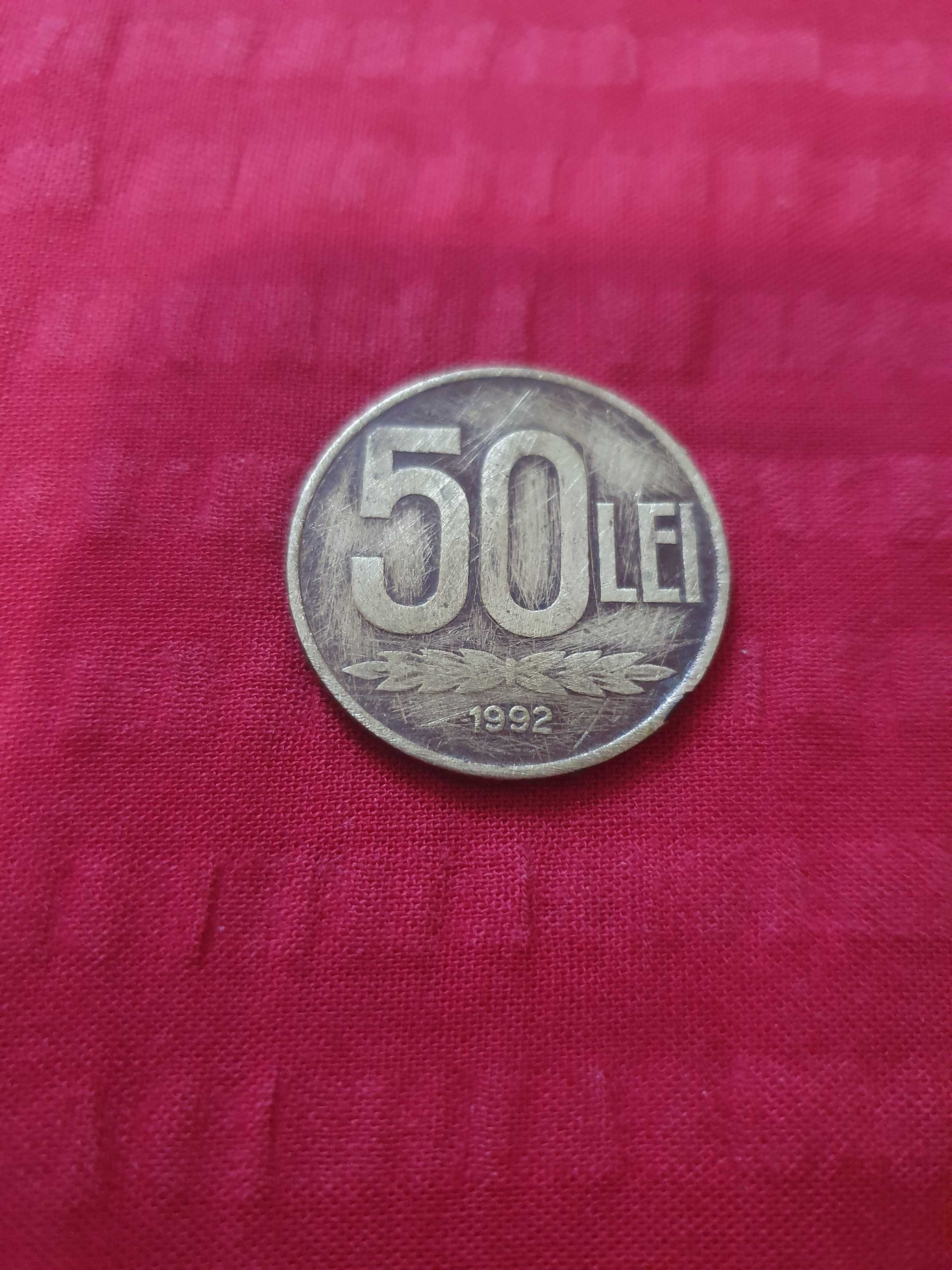 Moneda rara 50 de lei 1992