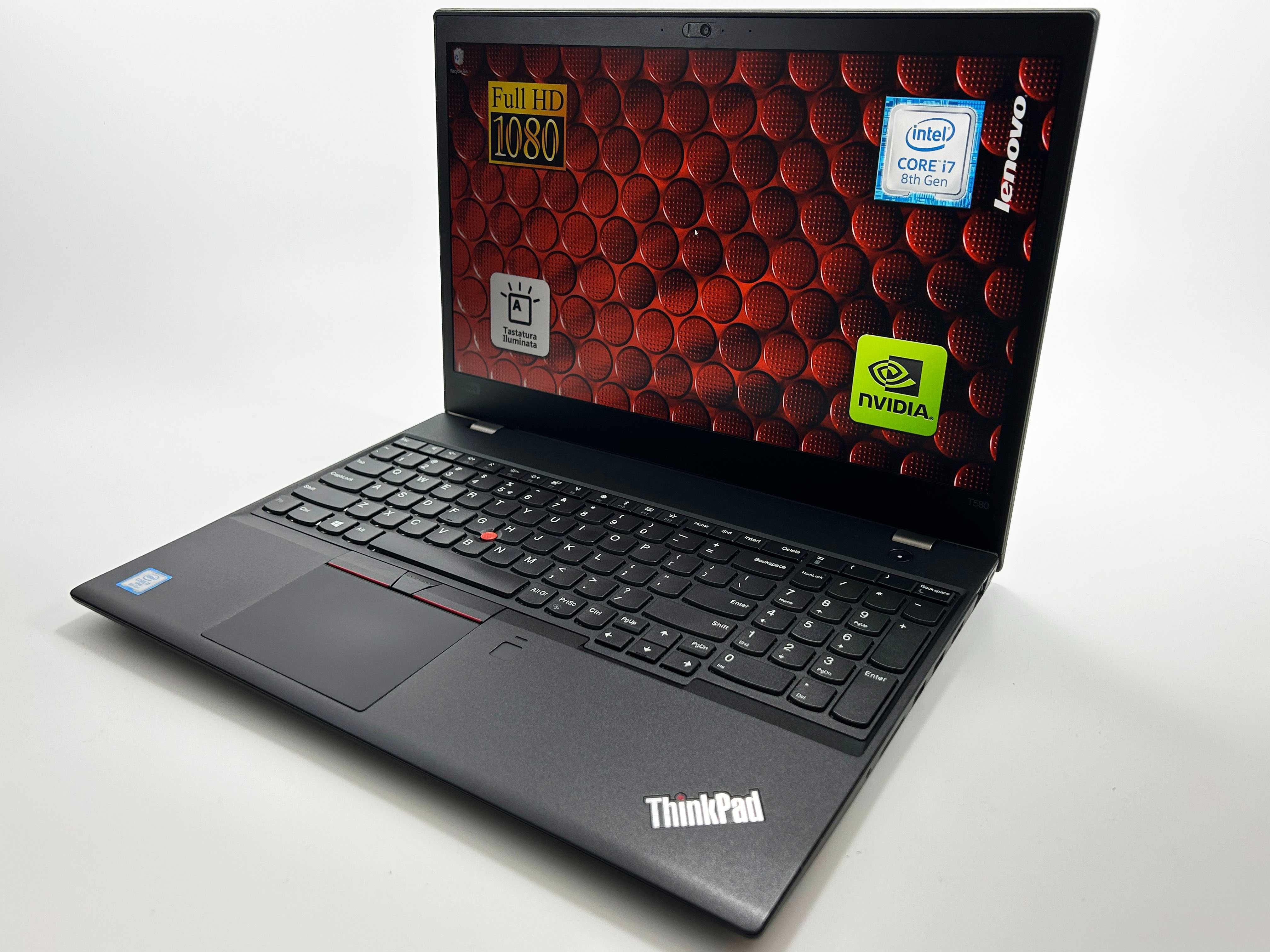 Laptop Lenovo i7 gen 8th SSD Ecran FULL HD NVIDIA Impecabil CA NOU