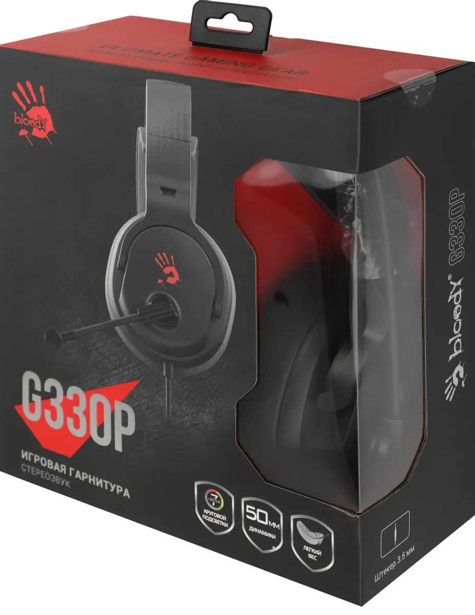 Проводные наушники Bloody G330P BLACK - Игровая Гарнитура, Стерео Звук