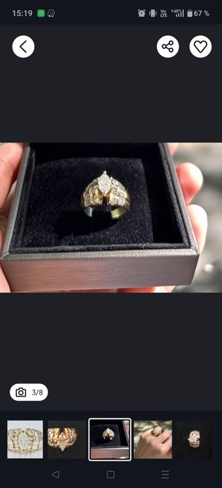 Inel designer cu diamante naturale 1.54Ct total /însoțit de certificat