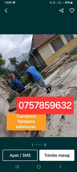 Curățire fantana fântâni