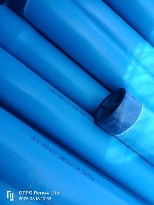 Teava pvc albastra portocalie