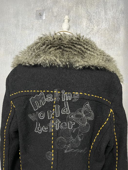 Palton Deisigual cu Blana Ecologica