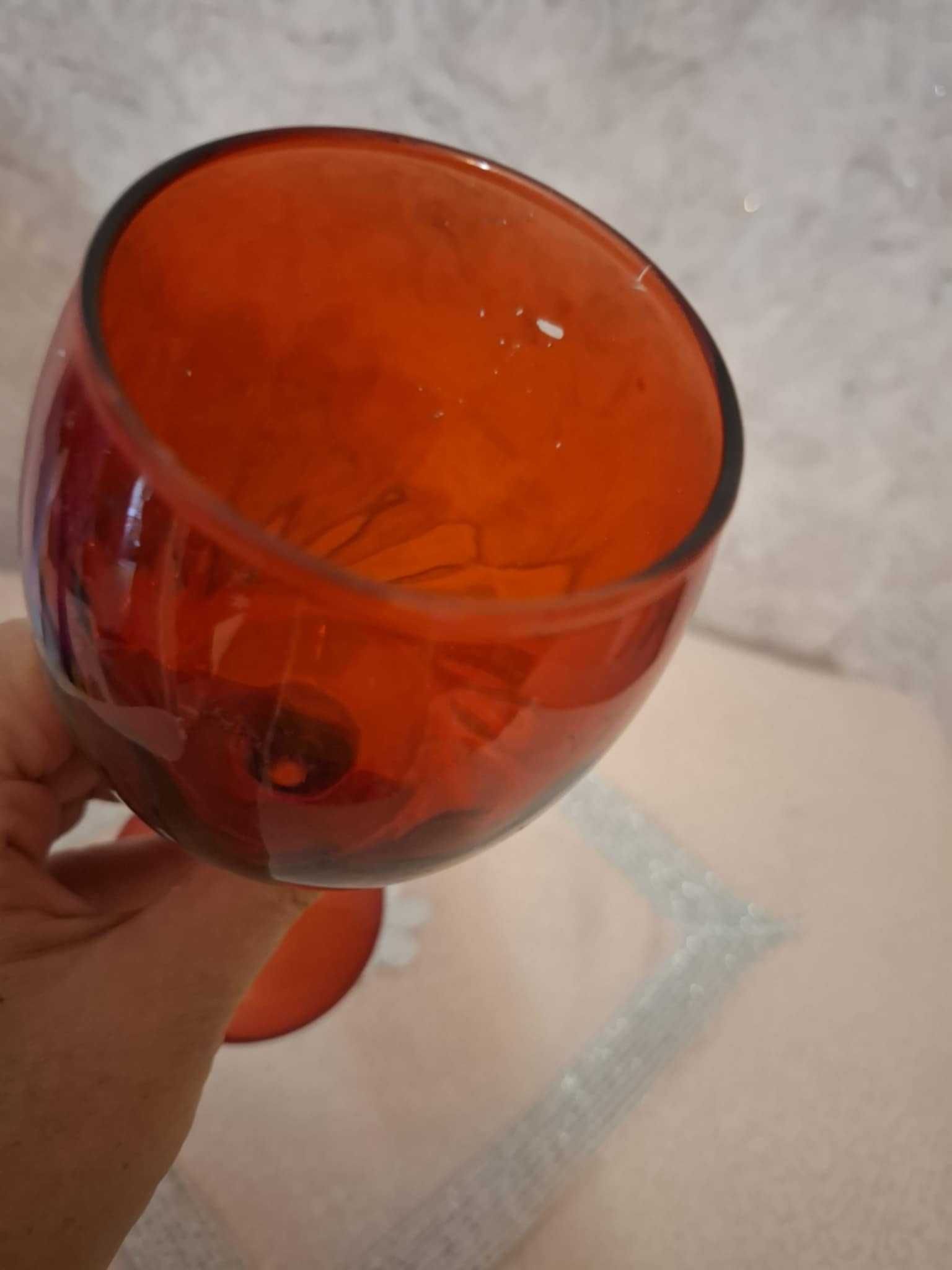 Сервиз 6 бр.чаши цветно стъкло