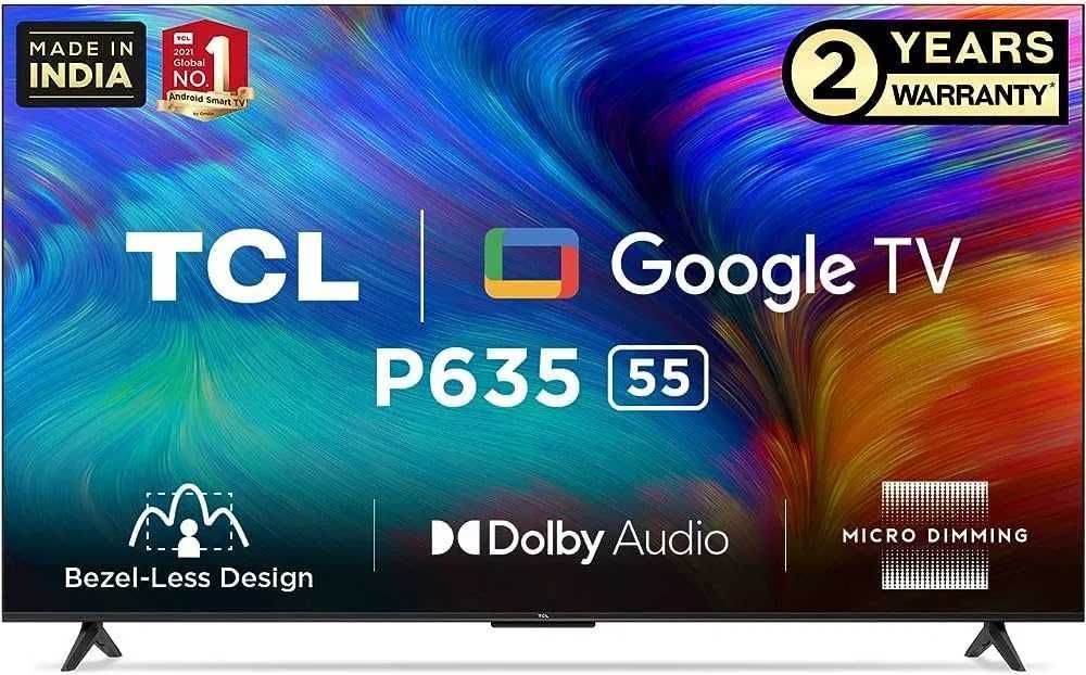Новый! TCL 55" 635 UHD Smart Google TV Гарантия/Доставка/Прошивка