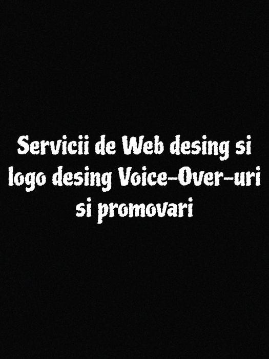Web desing logo desing voice over-uri si promovari