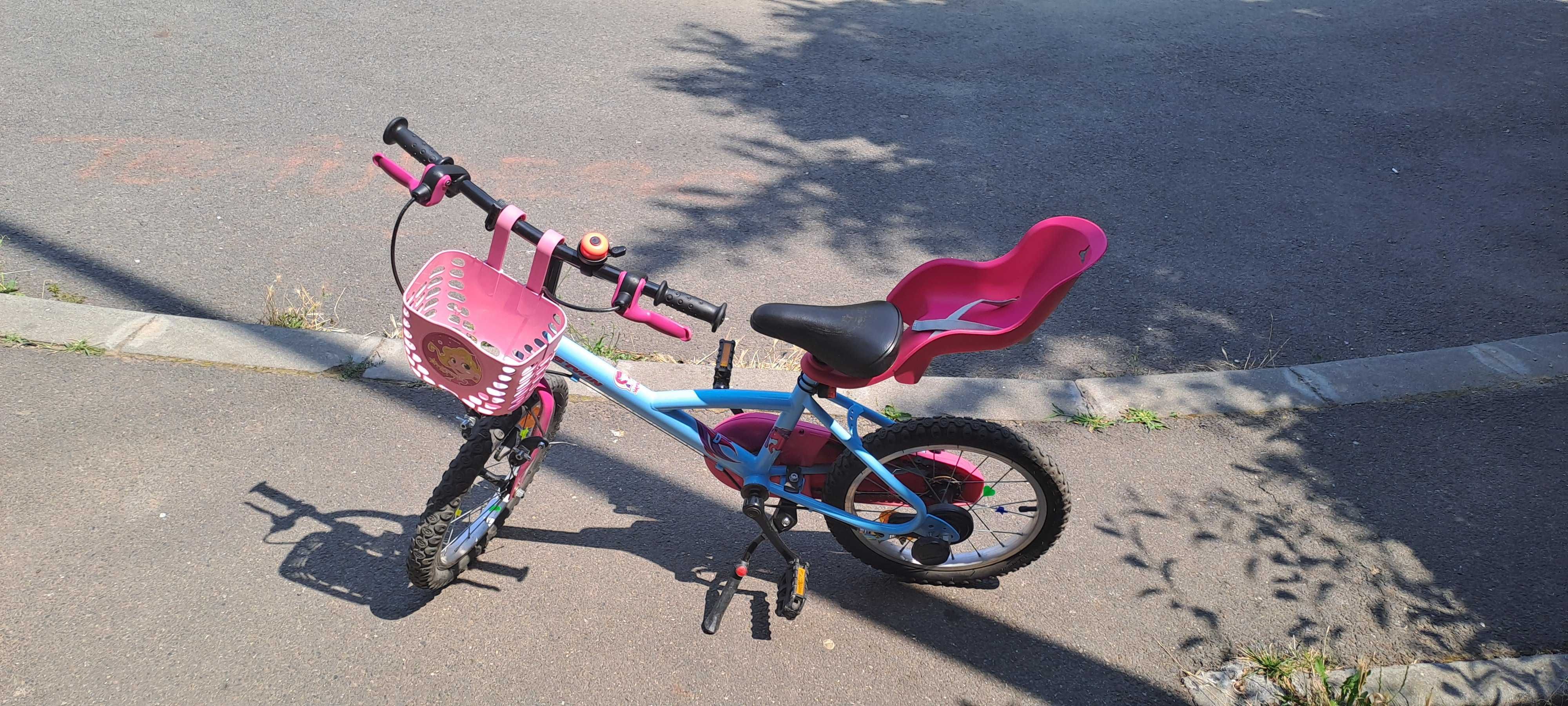 Bicicleta copii B'TWIN 16" Wendy Pony albastru/roz
