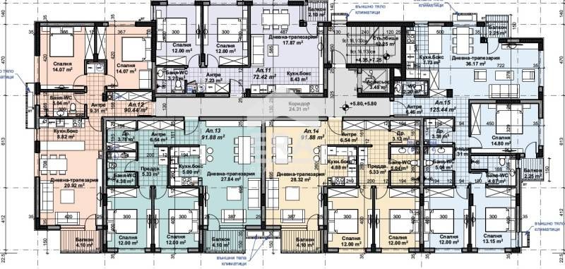 Продава се Тристаен апартамент в София, м-т Гърдова глава - 103 кв.м за 2163 €/кв.м - Снимка #1