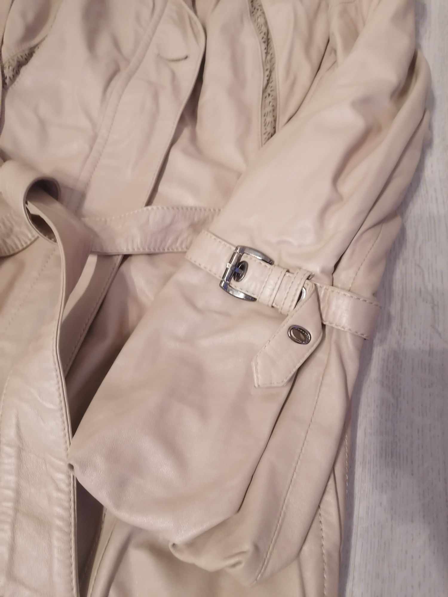 Geaca / palton dama din piele fina, mar 42 slim, noua, eleganta, model
