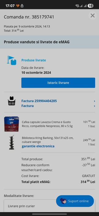 Raft depozitare carti maro