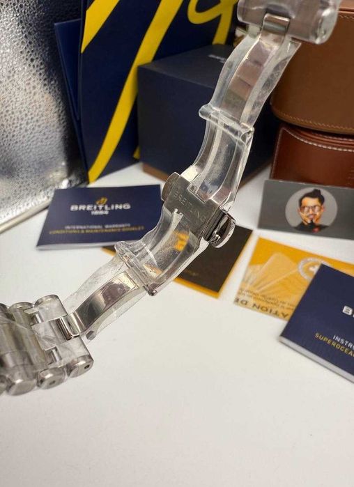 breitling chronomat b01 сребристо синьо