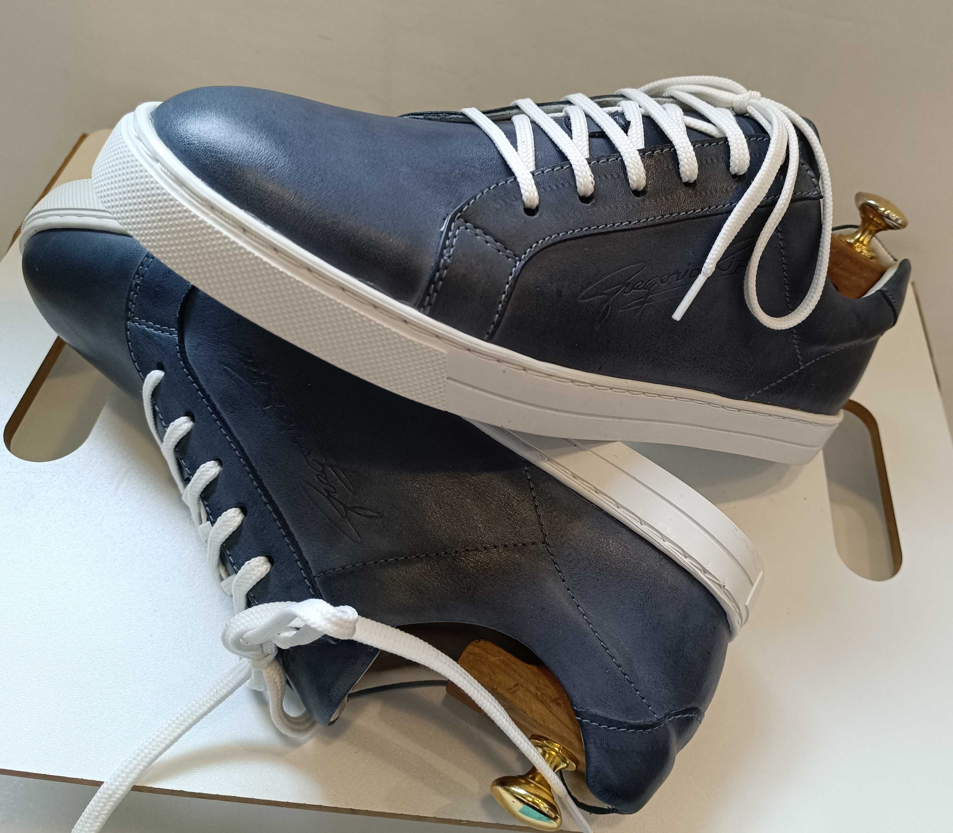 Pantofi sport casual 39 39.5 lucrati manual G. Rizo NOI piele naturala