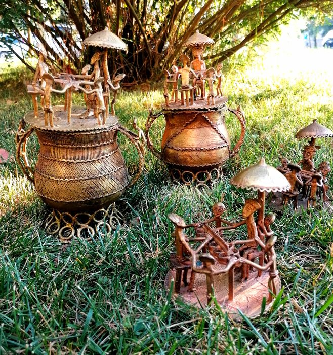 Colecție artefacte Ashanti Ghana/ Bronz masiv/Antiques