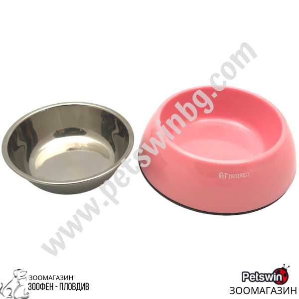 Купа за Домашен Любимец - Куче/Коте - Deluxe Dual Bowl Pink - S, M, L