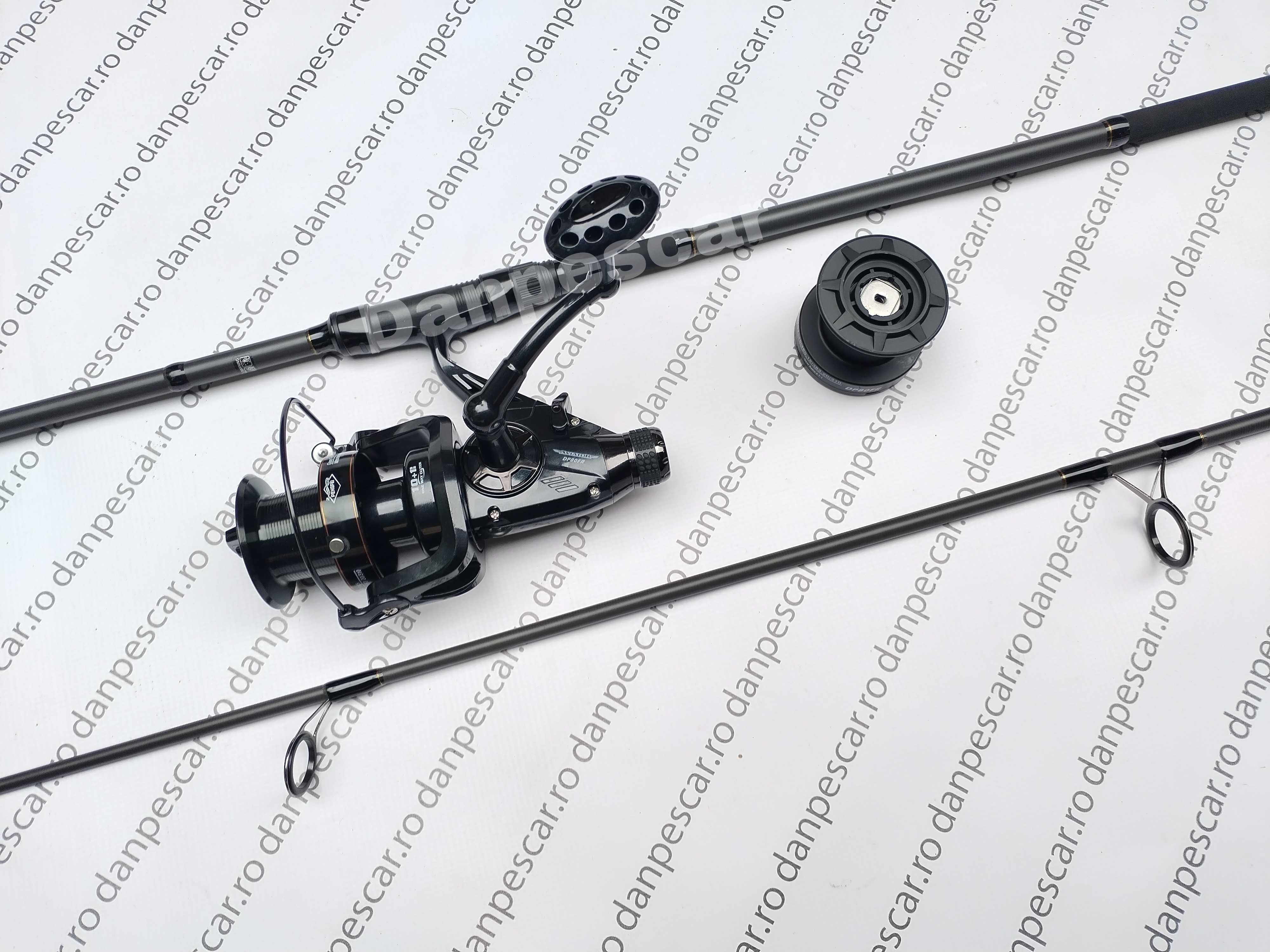 SET CRAP Lanseta 3,9m LEGEND din 2 buc 3,75lbs+Mulineta AVIATOR 8000