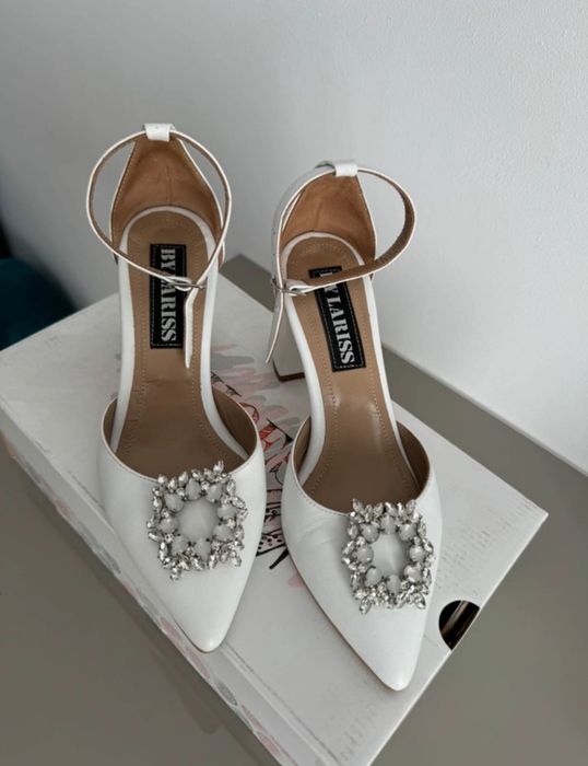 Pantofi mireasă din piele naturală