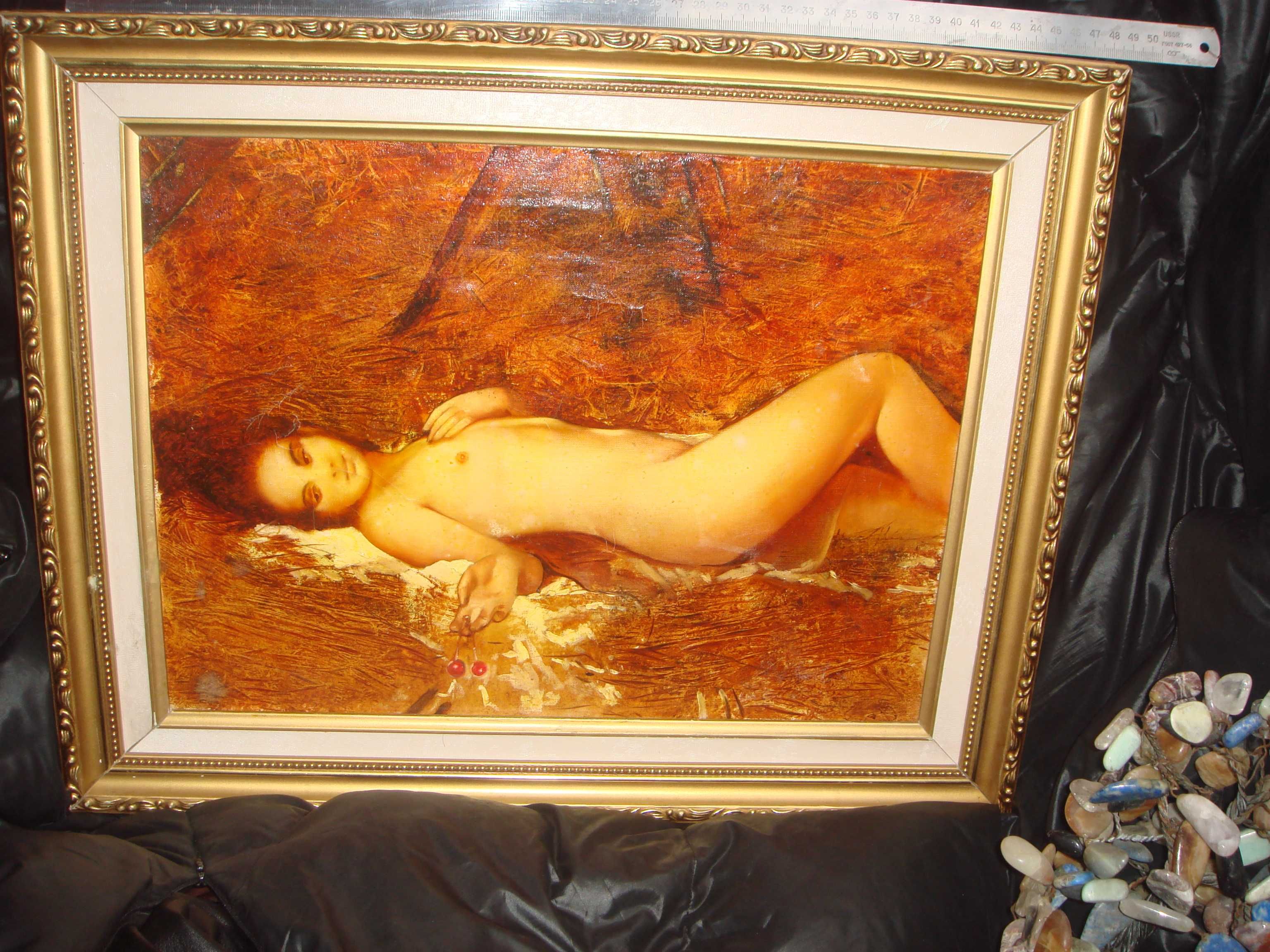 Прекрасная Старинная Картина Nude во французском стиле 50 см на 40 см