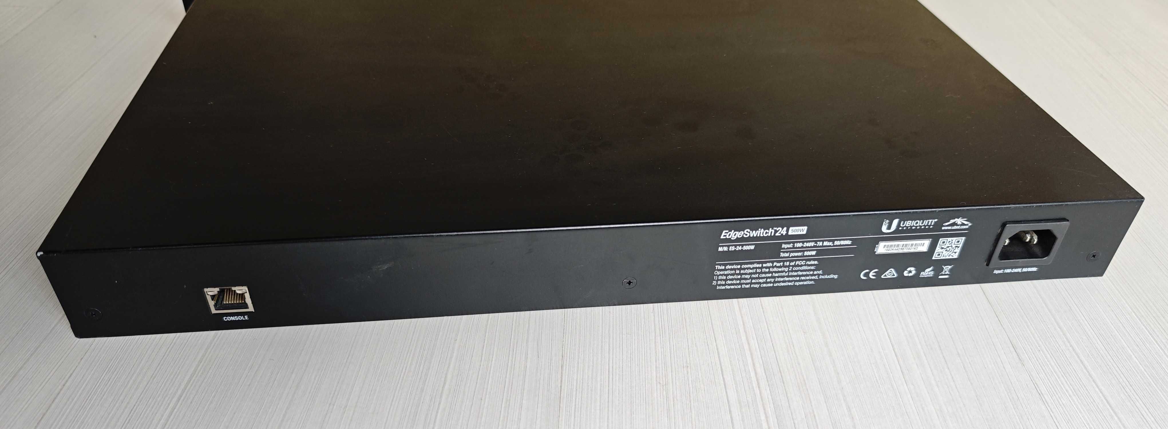 24 портов гигабитов PoE+ switch Ubiquiti EdgeSwitch 24 500W