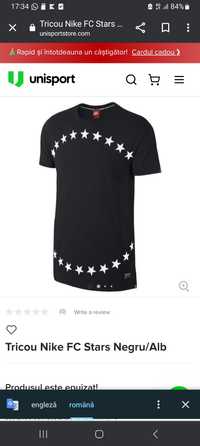 Vând  tricou bărbați Nike FC Stars negru/alb