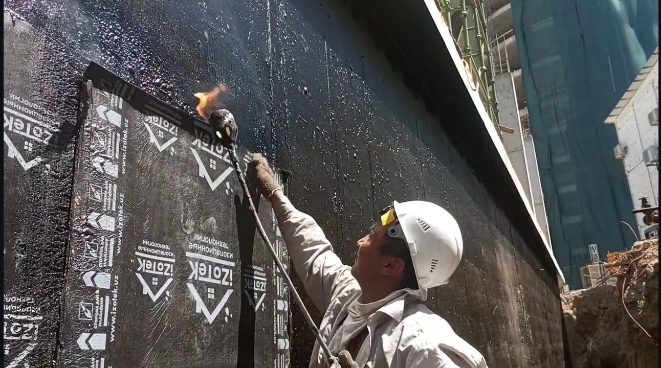 Гидроизолация.ustalar.tom. terassa fundament izolatsiya qlamz