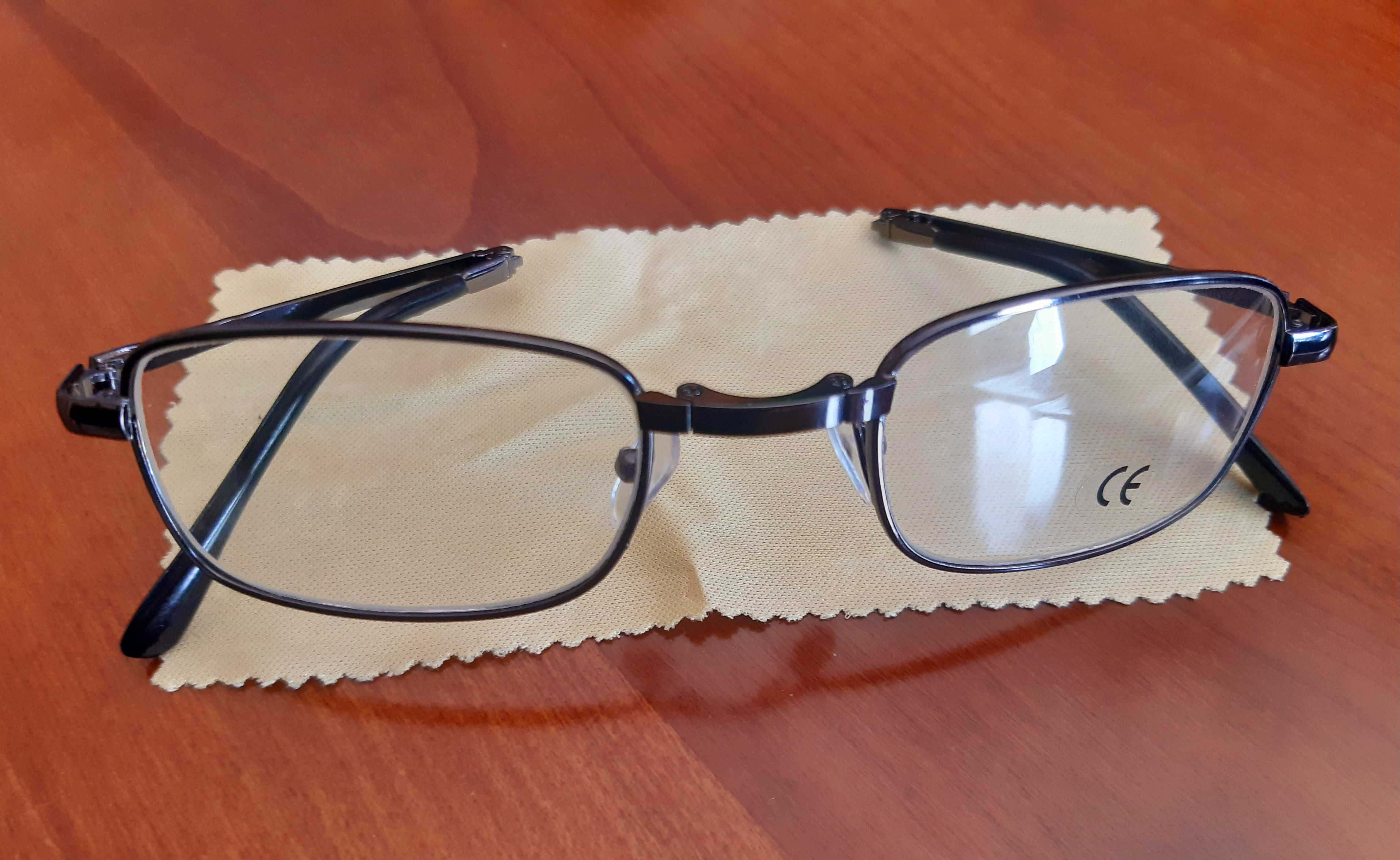 Сгъваеми диоптрични очила, с метални рамки, UV стъкла и калъф Топ цена